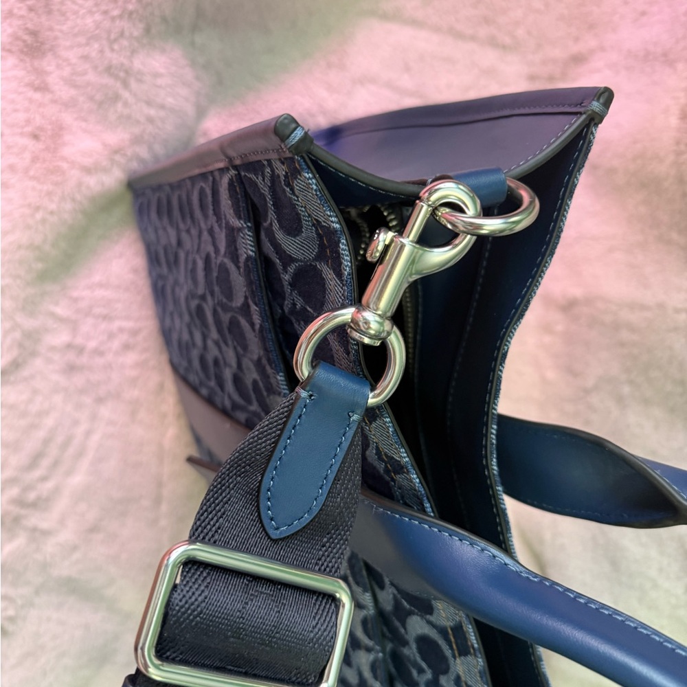 Wesley Tote In Signature Denim - Picture 9 of 11